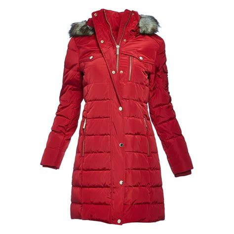 michael kors red winter coat|michael kors winter puffer coats.